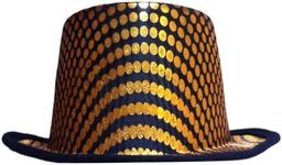 Dress Up America Gold Squared Top Hat for Adults - Ringmaster Party Hats for Men and Women (Gold)