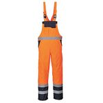 Portwest Contrast Bib and Brace - Lined, Size: L, Colour: Orange, S489ORRL