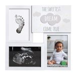 Kate & Milo Baby Handprint or Footprint Keepsake Frame, Babyprints Collage Frame For Baby Girl or Baby Boy, Gender-Neutral Newborn Nursery Décor, Baby Picture Frame, Sweetest Dream