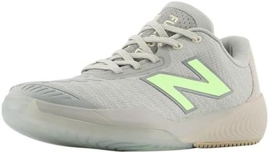 New Balance Women's FuelCell 996 V5 Hard Court Tennis Shoe, Slate Grey/Bleached Lime Glo, 9
