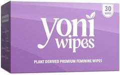 Yoni Wipes - 30 Count Biodegradable & Flushable Feminine Wipes, pH-Balanced, Aloe Vera & Vitamin E, Individually Wrapped for Travel and On-the-Go Use