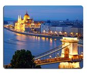 Mousepads Budapest Hungary Chain Bridge and the Parliament IMAGE 33825843 by MSD Mat Customized Desktop Laptop Gaming Mouse Pad