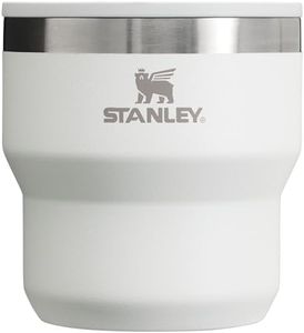 Stanley Stay-Hot Stacking Camp Cup 10 oz | Press in Drink Through Lid | Cup for Coffee, Tea and Drinks | Insulated Stainless Steel Coffee Mug | BPA-Free | Pale Pebble