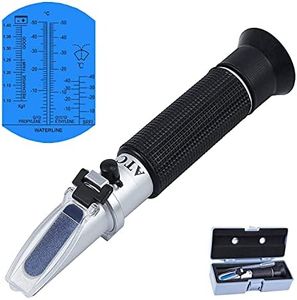 Antifreeze Refractometer, Hand Refractometer, Coolant Tester for Ethylene Glycol, Propylene Glycol, Freezing Point of Coolant Windscreen Water AdBlue Battery Acid, Urea Concentration of