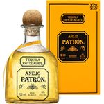 PATRÓN Añejo Premium Tequila with Gift Box, Made from the Finest 100% Weber Blue Agave, Handcrafted in Small Batches in Mexico, Aged For Over 12 Months in Oak Casks, 40% ABV, 70cl / 700ml