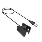 Jawflew Charger Compatible with Fitbit Charge 2 Replacement USB Charger Charging Cable for Fitbit Charge 2 Smart Watch with Chip Protection - USB Charging Cable 51CM (Black)