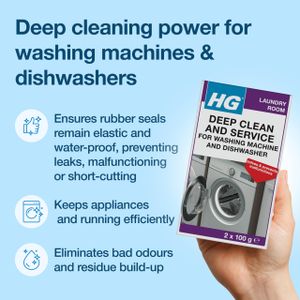 HG Washing Machine & Dishwasher Cleaner – Deep Clean Powder