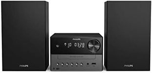 Philips Audio M3505/12 Micro Music System with Bluetooth (HiFi System, DAB+/FM Radio, USB, CD, MP3-CD, USB Port for Charging, 18 W, Bass-Reflex Loudspeakers, Digital Sound Control) – 2020/2021 Model | TAM3505/12