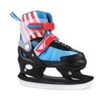 LEVYTEMP Adjustable Ice Skates for Kids Boys - Blue Youth Ice Skating Shoes - Sizes S, M, L - Ice Hockey Skates for Outdoor and Rink