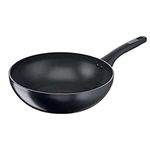 Tefal C6451942 Titanium Excel Wok Pan, Black Stone Effect, 28 cm