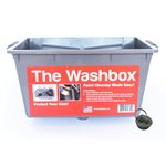 The Washbox - Paint Brush and Roller Cleaning Tray to Keep Your Sink Clean - Paint Tray for Brush Clean Up Large Insert for Sinks to Make Paint Cleanup Easy (One Pack)