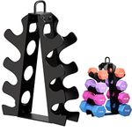 Okugafit Dumbbell Rack 4 Tier, Weight Rack for Dumbbells, Dumbbell Rack Stand Only, Small Dumbbell Storage Rack for Home Gym.