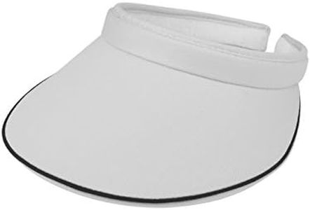 MG Women's Cotton Twill Clip-On Visor-4115-WHITE