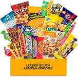 South African Snack Food Box African Candy Best South African Products With Ouma Rusks Smarties South African Chocolate Bars Care Package - Happy Tucker (36 Units)