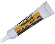 Chip Quik EGS10C-20G Electronics Grade Silicone Adhesive Sealant 20g (0.7oz) Squeeze Tube (Clear) for Precision Dispensing