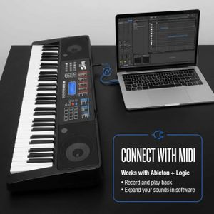 RockJam 61-Key Keyboard Piano – Portable Digital Music Instrument