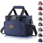 Lifewit Medium Lunch Bag 12-Can (8.5L) Insulated Lunch Box Soft Cooler Cooling Tote for Adult Men Women, Dark Blue