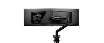 MSI MAG MT201 - Premium Heavy Duty Single Monitor Stand Arm, Supports 17-49" Screens and 44 lbs, VESA Compatible, Adjustable Spring Assisted Mount, Clamp & Grommet, Quick Release Plate - Black