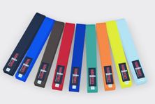 Karate color belts Martial arts grading belts Cotton Judo, Karate, BJJ, Taekwondo belts (Black, 240cm kids)