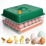 36 Egg Incubator with Auto Egg Turner Humidity Monitor, Eggs Hatching Incubators for Chicken Duck Goose Pigeon – Digital Temperature Control, Built-in Egg Candler – Ideal for Home Farm Industrial Use