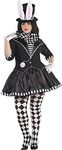 (PKT) (847836) Adult Ladies New Dark Mad Hatter Costume (UK 14-16)