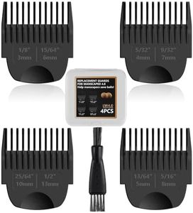 4 Pack Guards for Manscaped Lawn Mower 4.0 - Adjustable Lawnmower 4.0 Trimmer Guards with Brush and Organizer, Waterproof Guide Comb Replacement for Manscaped 4.0 Attachments, 1/8" to 1/2"