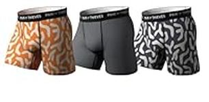 Pair of Thieves Super Fit Underwear for Men Pack - 3 Pack Boxer Briefs - AMZ Exclusive, Orange/Black/Grey, S