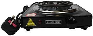 SD 1000W Portable Hot Plate Hob for Cooking Electric Single Burner 6 Adjustable Temperature Power Levels Cast Iron Hot Plate Easy Clean for Kitchen Camping RV, Coal Burner & More