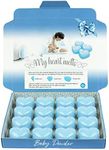 Baby Powder Wax Melts: 16 x 5g Heart Shaped Wax Melts Scented in a Presentation Gift Box, Vegan & Pet Friendly, Cruelty Free, Handmade in UK, Candle Alternative