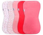 KiddyStar Triple Layer Baby Burp Cloths | 5-Pack, Organic Cotton, Large, Soft, Absorbent Burping Towels for Infants