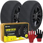 DC Cargo Tire Snow Socks - Enhanced Traction, Easy-Install Alternative to Snow Chains for Car Tires & SUVs, Durable Winter Tire Protection Tire Chains - Consult Our Size Chart for Optimal Fit - Size M