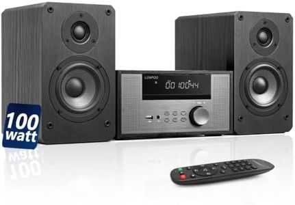 Home CD Stereo Shelf System,100W Hi-Fi Bookshelf Speskers System