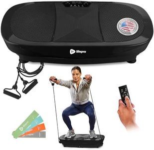Lifepro Rumblex Max 4D Vibration Plate Exercise Machine — 3 Motors, 500 lb Capacity Whole Body Vibrating Platform Machine with Resistance Bands — Vibration Plate for Lymphatic Drainage & Muscle Toning