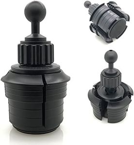 Truck Car Beverage Drinks Cup Holder Mount Base with 1 inch /25mm Rubber Coating Ball Compatible with All 25mm / 26mm / 1 Double Socket Composite Ball Base arm