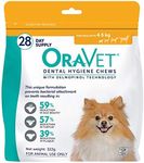 Oravet Dental Hygiene Dog Chews, 28 count, Orange, XS