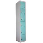 Panana Pal Metal Lockers 6 Doors Storage, Metal Lockable Unit Staff School Gym Changing (Sky Blue)