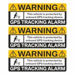 BIKE-label GPS Tracking Car Sticker Alarm Anti Theft Window Sticker Interior Adhesive English Pack of 3 X900283VA