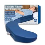 Bedsore Rescue Positioning Pillow Wedge - Tailbone, Sacrum, Buttocks - Standard Size for 100-160lbs - Hypoallergenic + Moisture Proof - Non-Slip Bottom Turning Wedge - Medical Grade Hospital to Home