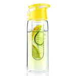 Asobu Pure Flavour 2 Go 600 ml Tritan Water Bottle Transparent, Yellow