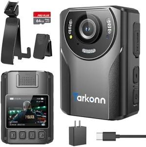Tarkonn Body Worn Camera, 1080P FHD Body Camera, 4000mah Battery, Night Vision, APP & GPS, 64G Police Body Cam for Law Enforcement
