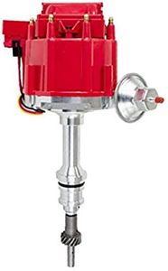 A-Team Performance - HEI Complete Distributor 65K Coil - Compatible with SBF Small Block Ford 5.0L V8 EFI to Carb Conversion One Wire Installation Red Cap