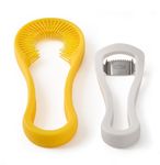 Chef’n Nesting Corn Tool Set, Corn Peeler and Desilker Brush, 2-in-1 Corn Silk Remover and Cob Stripper