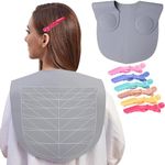 DBYANAN Hair Cutting Guide Cape Hair Cutting Collar for Hairstylists with Guidelines Weighted Hair Cutting Mat Silicone Waterproof Haircut Shoulder Mat (Gray)