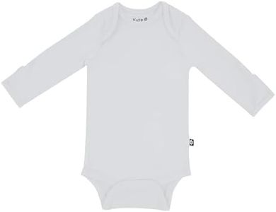 KYTE BABY Unisex Long Sleeve Bodysuit, Rayon Made From Bamboo (12-18 Months, Storm)
