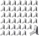 Shelf Clips, Adjustable Supports Clip for 255 Standard Pilaster, Heavy Duty Metal Shelving Brackets Clips for Kitchen Cabinet Bookcase (Silver 40)