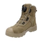 DEWALT Richardson Men's Water Resistant Nubuck Leather, Wide Fitting, BOA Fastener, Steel Toe Safety Work Boot, Stone, UK10