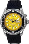 RATIO FreeDiver Helium-Safe Dive Watch Sapphire Crystal Automatic NH36 Movement Diver Watch 1000M Water Resistant Diving Watch for Men (Yellow)