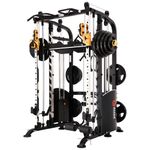 Altas Strength Smith Machine Light Commercial Home Gym Total Body Cage Workout Gym Equipment Tower Squat Rack with Pulley Ratio 2:1 Weight Lifting Machine Leg Press Strength Training M810