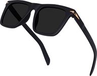 Being Retro Square Sunglasses | UV Protection Sunglasses | Light Weight, Matt Finished, Premium Looks (For Men & Women) (Black)