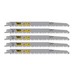 5 x SabreCut SCRS1531L_5 240mm 5 TPI S1531L Very Fast Wood Cutting Reciprocating Sabre Saw Blades Compatible with Bosch Dewalt Makita and many others